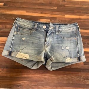 Express jeans shorts. Low rise